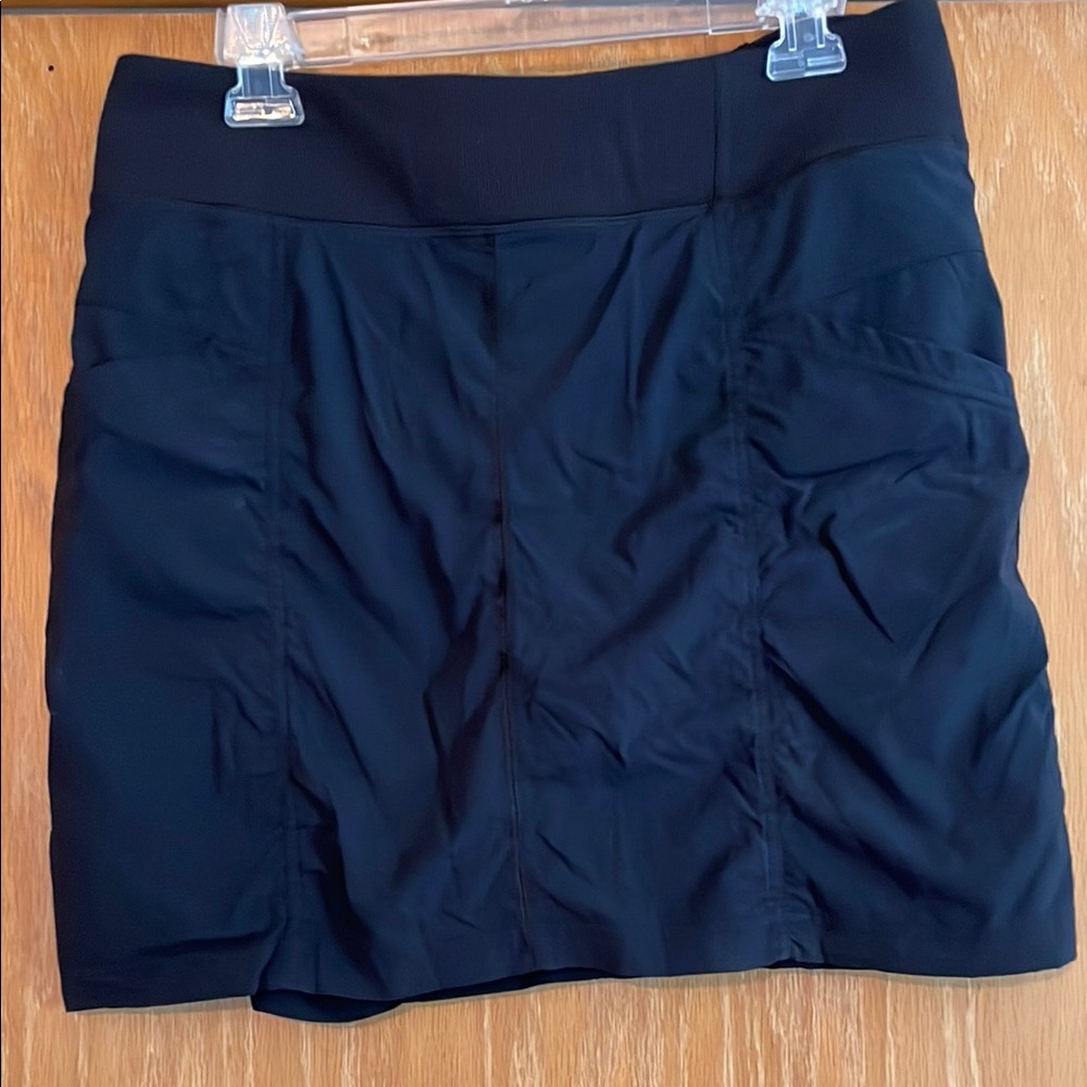 Prana Adjustable Black Skirt with Shorts
